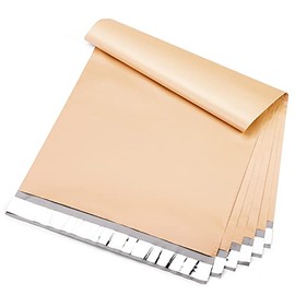 Metronic Poly Mailers 12x15.5 Pastel Beige Brown, 100 Pack, Large Self-Seal Shipping Bags for Clothing, Clothes, Small Business, Packaging Bags, Mailing Bags, Custom Designer Poly Mailers