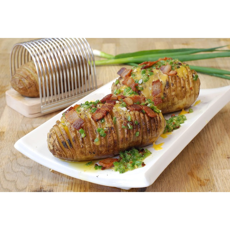 Hasselback Potato Slicing Rack Cutter Onion and Tomato Slicing Rack