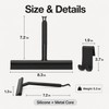 Silicone Shower Squeegee for Glass Doors - Wide Flexible Wiper