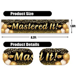 Yarcooly Graduation Decorations Class of 2024 Congratulations Grad Fence Banner Mastered It Graduation Party Masters Graduation Decorations