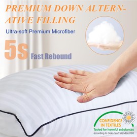 Yettbea Yettbea Throw Pillows Insert, 24' x 24' Set of 2, Decorative Euro Pillows for Couch, Sofa or Bed with Premium Down Alternative Filled, White