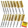 Attoshow 16-Piece Bore Brush Set - Brass Drill Wire Bore