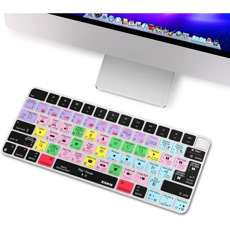 XSKN Final Cut Pro Shortcuts Keyboard Silicone Cover Skin for