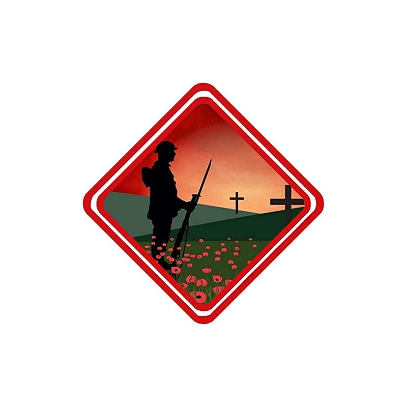 Personalisedjust4u Lest We Forget Remember Soldier Military Metal Car Window