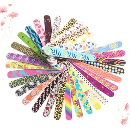 Baluue 50pcs Double Sided Printed Nail Files Eva Nail Grinding Tool for Manicure Durable Polishing for Professionals Beginners Portable Easy to Carry