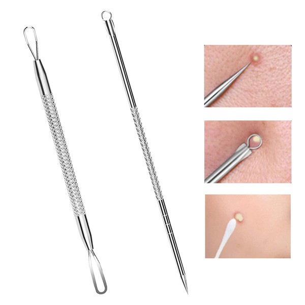 Blackhead Remover Comedone Extractor,2 PCS Pimple Popper Tool (Y2)