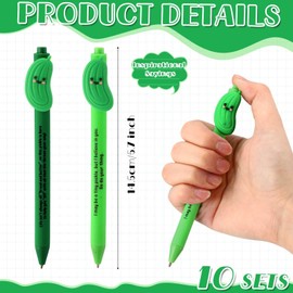 MotiMind 10 Pcs Valentine Day Inspirational Positive Pens Bulk Employees Appreciation Gifts Affirmation Motivational Quote Pens for Coworker Team Thank You Gifts (Pickle)