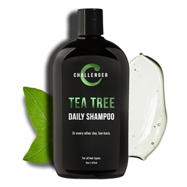 Challenger Tea Tree Shampoo - 16oz Sulfate Free w/Vitamins, Argan Oil, Biotin - For Men & Women - Keratin, Vitamin C, Vitamin D, Protein, No Artificia