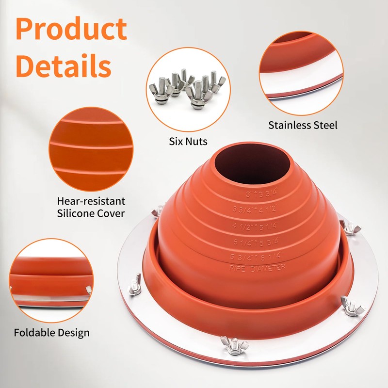 Cyvposm Silicone Stove Jack Kit for Tent,Flexible High Temp Tent