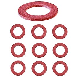 TERF® M20 Red Fiber Flat Washer M20 (20mm) Fiber Washers for Electric Insulation Automotive usage Glazing Lighting Marine usage Plumbing Sealing - Pack of 10