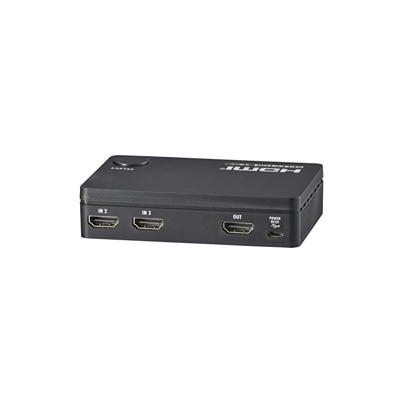 OHM 3-Port HDMI Selector Black AV-S03S-K 05-0576 Ohm Electric