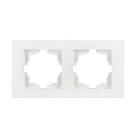 Gunsan Moderna 2-Way Frame for 2 Sockets Switch Dimmer White