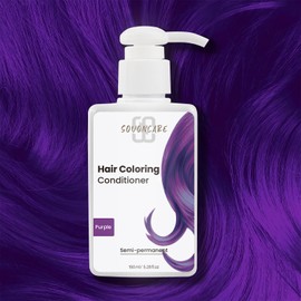 SOVONCARE Hair Color Depositing Conditioner, Purple Semi Permanent Hair Color Conditioner for Colored Hair 5.28 OZ, Hair Dye Conditioner Results in 10 Mins, Haircare Color Cruelty-Free