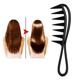 Peine Profesional para el Cabello, Peine de Dientes Anchos, Peine de Tiburón, Peine de Peluquería para Cabello Rizado