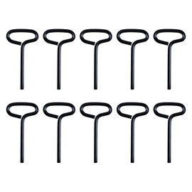 Pastlla 10 Pcs 5/32" Standard Hex Dogging Key with Full Loop, Metal Allen Wrench Door Key for Push Bar Panic Exit Device (Black)