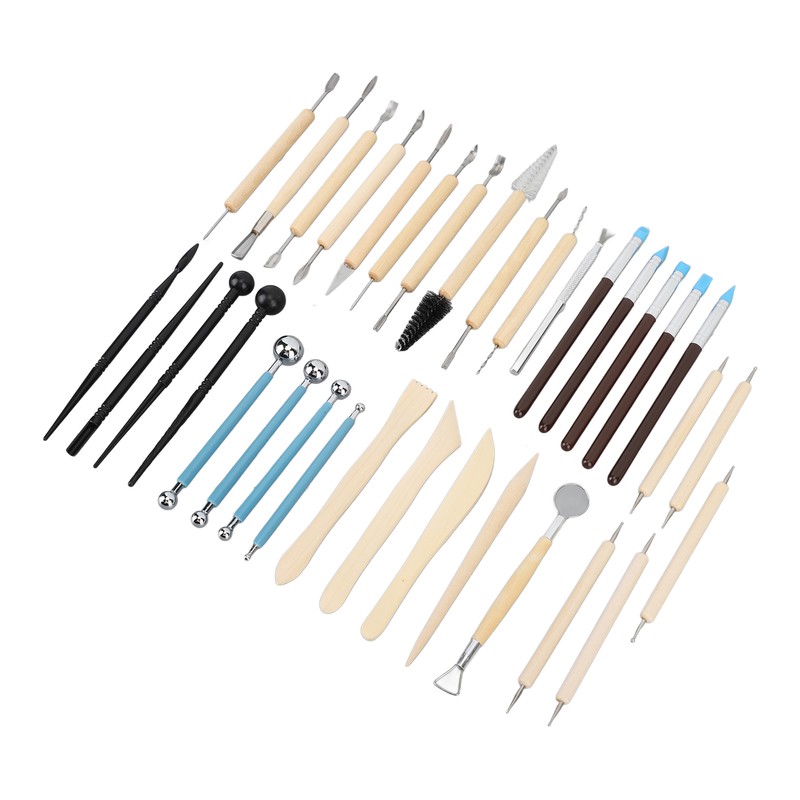 36Pcs Pottery Clay Sculpting Tools Kit Set Ceramic Carving Sculpting