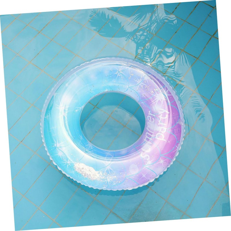 SUPVOX 1Pc Colorful Inflatable Swimming Ring for Adults Fun Pool