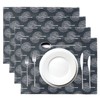 CosyAurora Placemats Mulberry Trees, 30 x 40 cm, Navy Grey,
