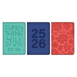 BG Academic Term-Time July-July Diary A5 Embossed WTV 2025-2026, Assorted Designs X1