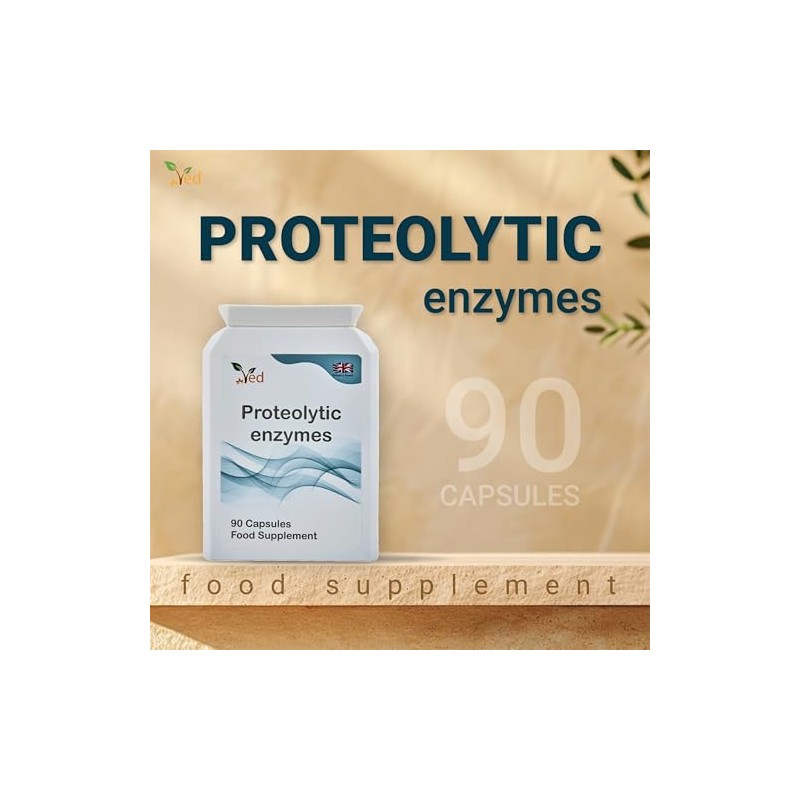 Ved Systemic Proteolytic Enzymes Complex, Mixed Enzyme Formula with Ginger