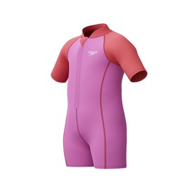 Speedo Girl's Learn to Swim Neoprene Wetsuit| Swiming LeSons | Soft Touch | Neoprene, Neon Violet, 2YRS2YRS