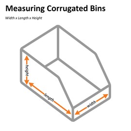 Ship Now Supply SNBINMT612K Open Top Bin Boxes, 6" x 12" x 4 1/2", 6" Width, 4.5" Height, 12" Length, Kraft (Pack of 50)