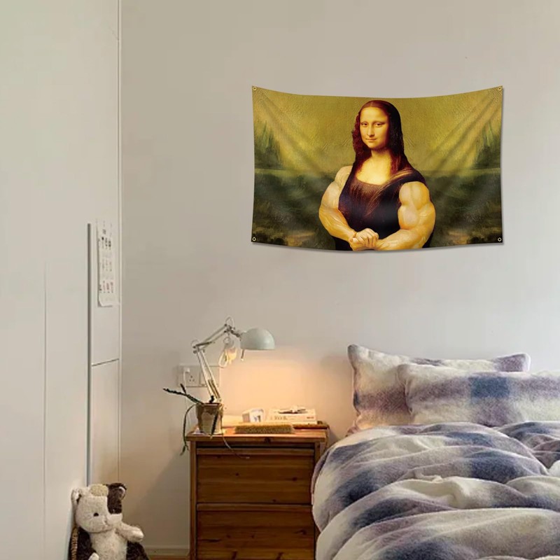 Mona Lisa Funny Flag 3x5 Ft with 4 Brass Grommets
