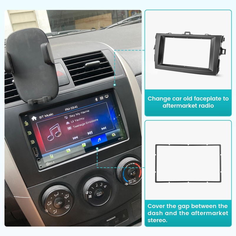 NuIth Double DIN Radio Installation Dash Kit W/Radio Wire Harness