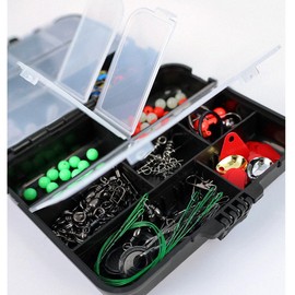 FOLANDO 187-Piece Fishing Tackle Kit with Organiser Box - Complete Rig Builder Set (Weights/Hooks/Swivels) for Texas/Carolina Rigs | Bank & Boat Ready