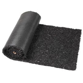 Harmiden Recycled Rubber Mulch Mat Roll Black Permanent Mulch Walkway Pathway for Landscaping Outdoor 8' x 2'