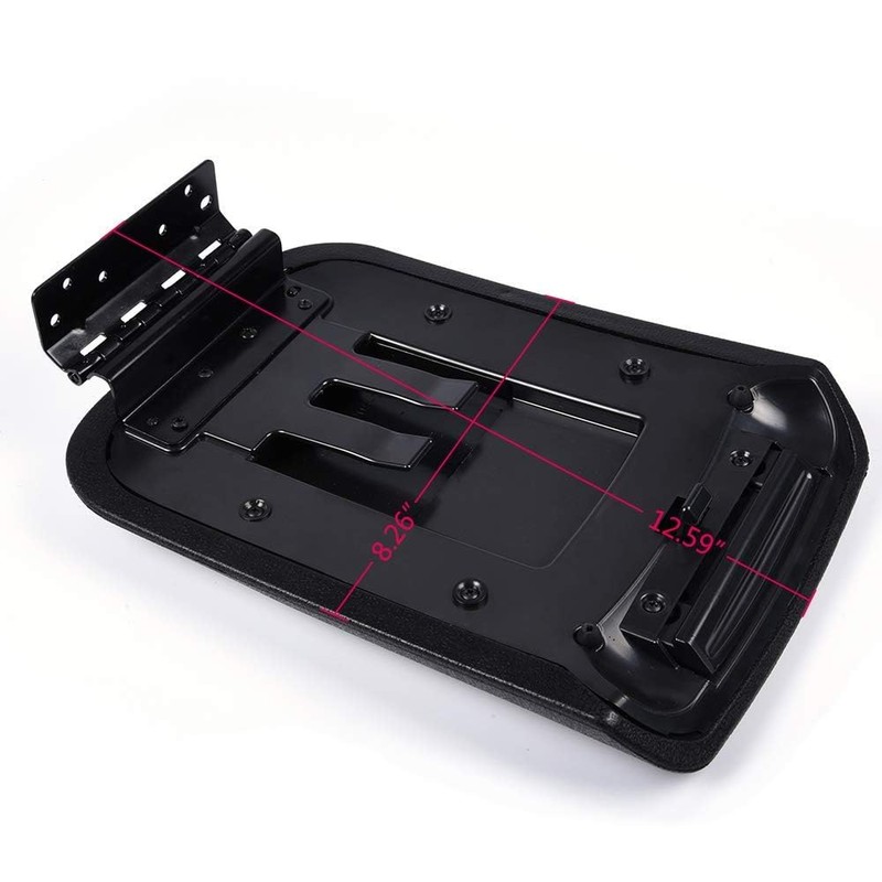 ALLGOOD Center Console Armrest Lid w/Latch Compatible with Ford Mustang