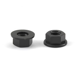 M8 Plastic Nylon Flange Nuts Black Pack of 50