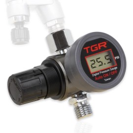 Tool Guy Republic HVLP Spray Gun Air Regulator with Digital Pressure Gauge and Diaphragm Control