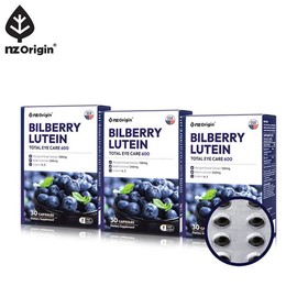 NGET Origin 엔젯오리진빌베리 루테인 토탈 아이케어(600 x30캡슐) X3통 Njet Origin Bilberry Lutein Total Eye Care (600 x 30 Capsules) X3 Bottles