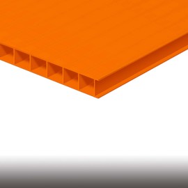 Orange Corrugated Plastic Sheet Horizontal (4, 12" X24")