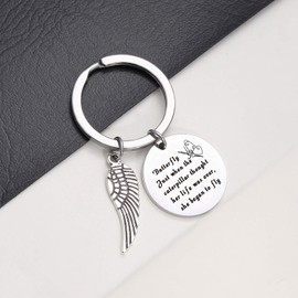 Keytells Butterfly gift Motivational gift Daily Reminder keychain best friend keychain Butterfly lover keychain Graduation keychain Positive Quote gift Butterfly Wish keychain