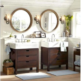 HYDELITE Industrial Seeded Cylindrical Glass Black Wall Sconce | Farmhouse Black & Wood Grain Finish Accented Bathroom Wall Light Oil Rubbed Bronze for Bathroom Hallway