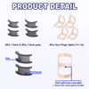 RonJea 8Pcs Oval Finger Splints & Click-Lock Adjustment Kit, 4