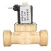 Solenoid Valve, Open Brass Solenoid Electromagnetic Valve G3/4" Normally Water