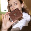 FALAN MULE Small Wallet for Women Bifold RFID Blocking Leather
