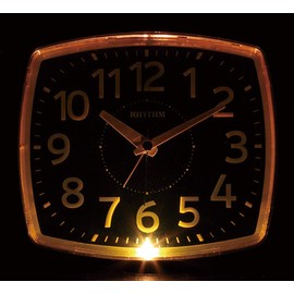 RHYTHM 8REA31SR19 Large Alarm Clock, Light Collection Dial, Continuous Second Hand, Electronic Sound Alarm, Silver, 5.2 x 5.9 x 2.6 inches (13.1 x 15 x 6.7 cm)