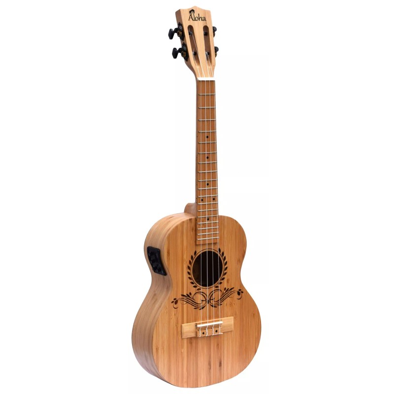 Aloha Ukulele Solid Bamboo Wood, Accessories (Canadian Brand) - Soprano