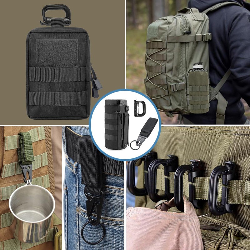 MUCHER 3 Pack Molle Pouches Tactical Waist Bags EDC Utility