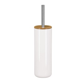 Kleine Wolke Toilet brush holder "Timber", White