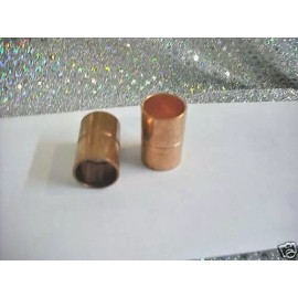 Mueller Copper Coupling WITH STOP RING, For 5/8" O.D. Tubing SET OF TWO (2)