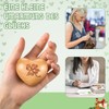 Otuuz Wooden Heart Worry Stone Four-Leaf Clover Insulation Gift Wooden