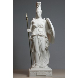 Greek Roman Goddess Athena Minerva Alabaster Statue Figure Sculpture 24.5cm