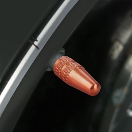 kwmobile 5x Valve Cap - Metal Tire Valve Dust Caps for Sclaverand Valve/Presta Valve/French Valve - Tire Caps for Bike, Road or Mountain Bike