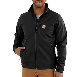 Carhartt Mens Rain Defender Relaxed Fit Heavyweight Softshell Jacket Outerwear, Black, Large Big Tall US
