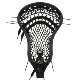 StringKing Men's Legend Intermediate Lacrosse Head Strung with Type 3s Mesh (Black/Black)